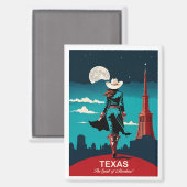 Aimant Texas Travel : L'esprit d'aventure (Recto/Verso)