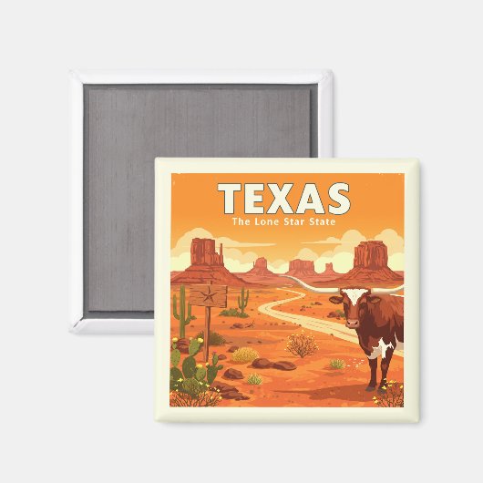Aimant Texas vintage (Recto/Verso)