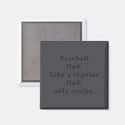 Aimant Text Funny Dad Baseball  (Recto/Verso)