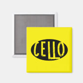 Aimant Texte brut ovale cello (Recto/Verso)