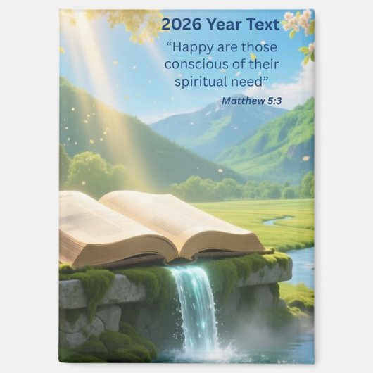 Aimant Texte d'année 2026 Paradis (Recto)