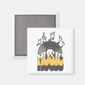 Aimant Texte de musique avec enregistrement vinyle (Recto/Verso)