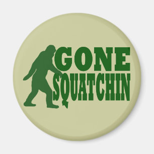 Aimant Texte de slogan de squatchin allé par vert