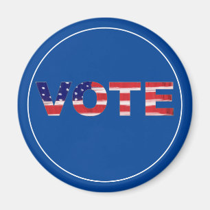 Aimant Texte de vote en couleurs de drapeau