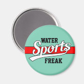 Aimant Texte Design : SPORTS white + your own text & idea (Recto/Verso)