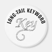 Aimant Texte du mot-clé long-queue (Devant)