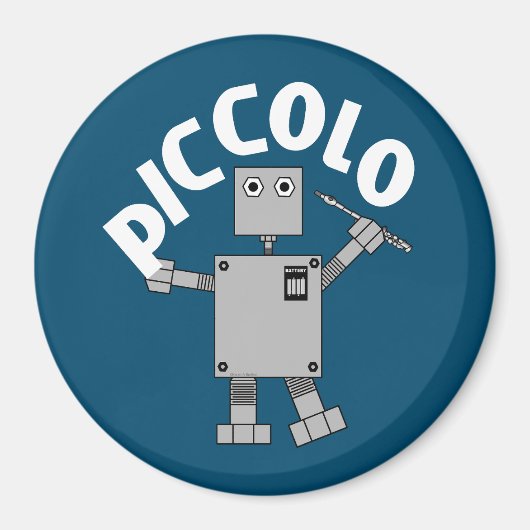 Aimant Texte du robot Piccolo (Devant)