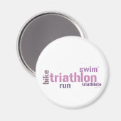Aimant Texte du triathlon (Recto/Verso)