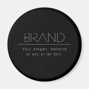 Aimant Texte éditable minimaliste moderne Noir & Blanc