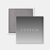 Aimant Texte élégant sur un dégradé ombré gris moderne si (Recto/Verso)