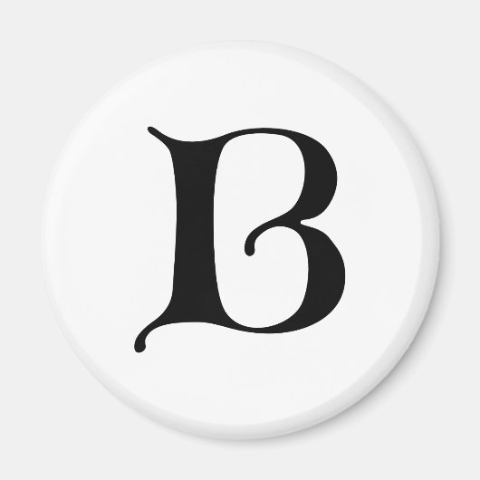 Aimant Texte en anglais Lettre gothique monogramme B (Devant)