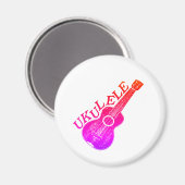 Aimant Texte Et Image Colorés Ukulele (Recto/Verso)