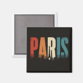 Aimant Texte et silhouette de Paris (Recto/Verso)