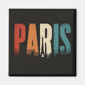 Aimant Texte et silhouette de Paris (Devant)