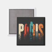 Aimant Texte et silhouette de Paris (Recto/Verso)
