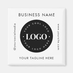 Aimant Texte géométrique Personnalisé Entreprise Logo Ent