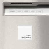 Aimant Texte moderne élégant et rétro | Gris (In Situ (Lave-vaisselle))