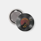 Aimant Texte modifiable du strummer de guitare (Recto/Verso)