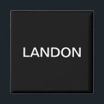 Aimant Texte modifiable moderne | Noir et blanc<br><div class="desc">Editable look minimaliste,  éditer comme vous voulez!</div>