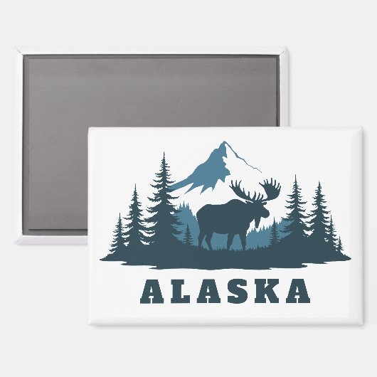 Aimant Texte personnalisé ALASKA (Recto/Verso)