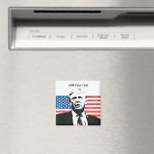 Aimant Texte personnalisé du drapeau américain Donald Tru (In Situ (Lave-vaisselle))