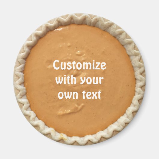 Aimant Texte personnalisé du secteur citrouille (Devant)