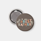 Aimant Texte personnalisé du segment de forêt (Recto/Verso)