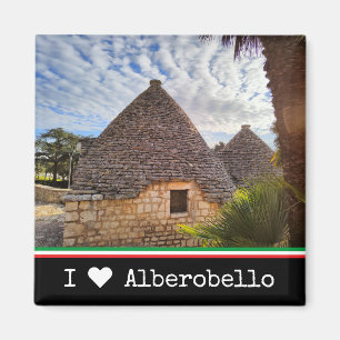 Aimant Texte personnalisé, logements trulli en Alberobel