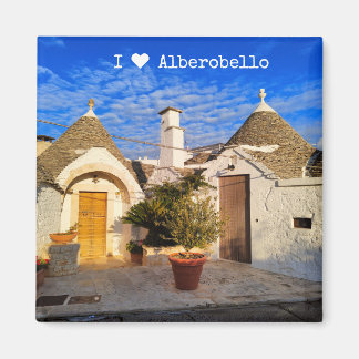 Aimant Texte personnalisé, magnifique ville d'Alberobello