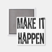 Aimant Texte - Réaliser - Noir (Recto/Verso)