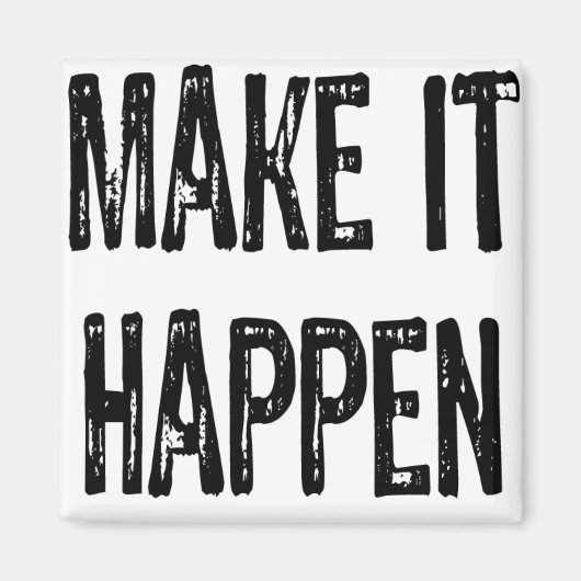 Aimant Texte - Réaliser - Noir (Devant)