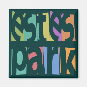 Aimant Texte rétro Estes Park