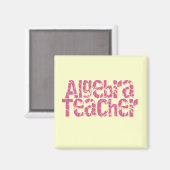 Aimant Texte rose détendu Algebra Enseignant (Recto/Verso)