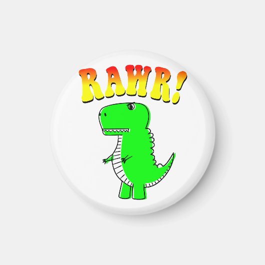 Aimant Texte Super T-Rex Rex mou et en colère (Devant)