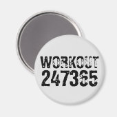 Aimant Texte usé et rayé Workout 247365 noir (Recto/Verso)