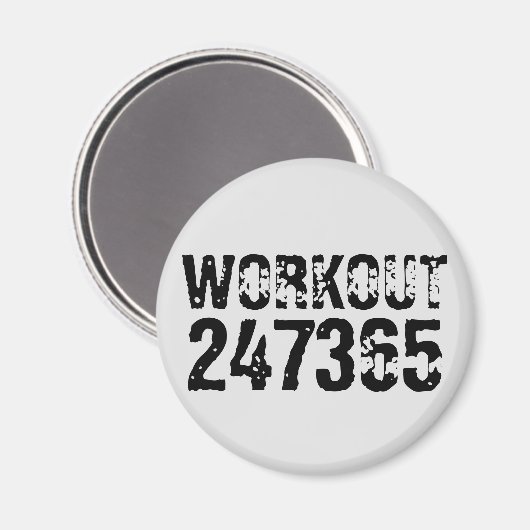 Aimant Texte usé et rayé Workout 247365 noir (Recto/Verso)