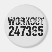 Aimant Texte usé et rayé Workout 247365 noir (Devant)