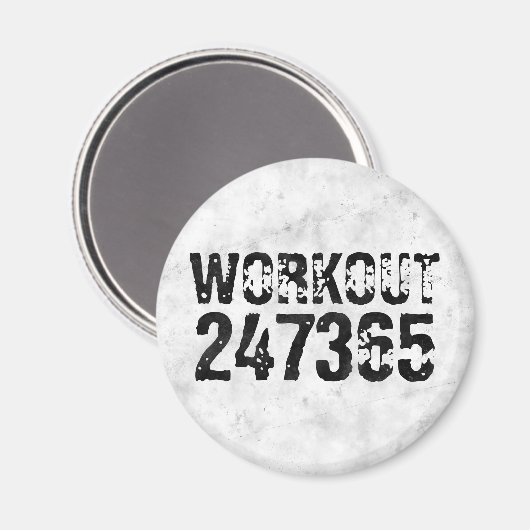 Aimant Texte usé et rayé Workout 247365 rustique (Recto/Verso)