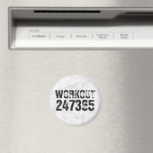 Aimant Texte usé et rayé Workout 247365 rustique (In Situ (Lave-vaisselle))