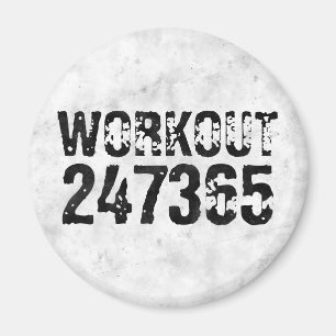 Aimant Texte usé et rayé Workout 247365 rustique