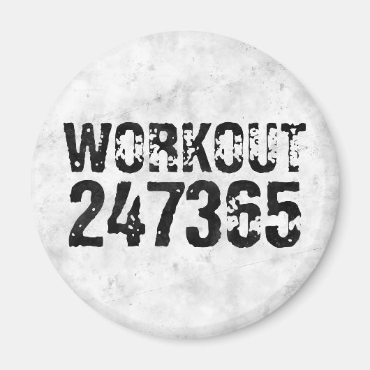 Aimant Texte usé et rayé Workout 247365 rustique (Devant)