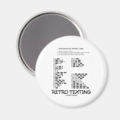 Aimant Textes rétro (Code international du morse) (Recto/Verso)