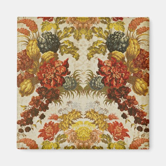 Aimant Textile à motif floral extensible (Devant)