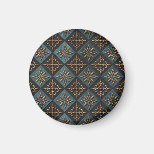 Aimant Texture de bronze avec motif de sculpture.