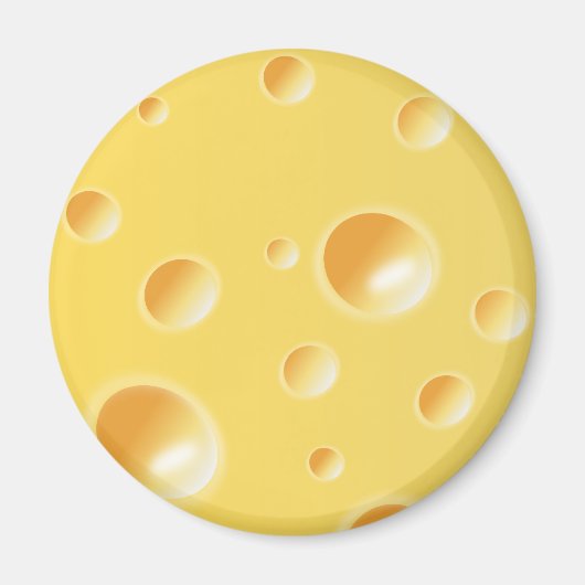 Aimant Texture de fromage suisse jaune (Devant)