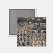 Aimant Texture de la peau de l'alligator Brown américaine (Recto/Verso)