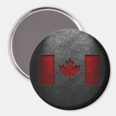 Aimant Texture de la pierre du drapeau canadien (Recto/Verso)