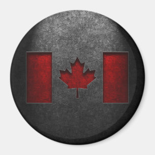 Aimant Texture de la pierre du drapeau canadien