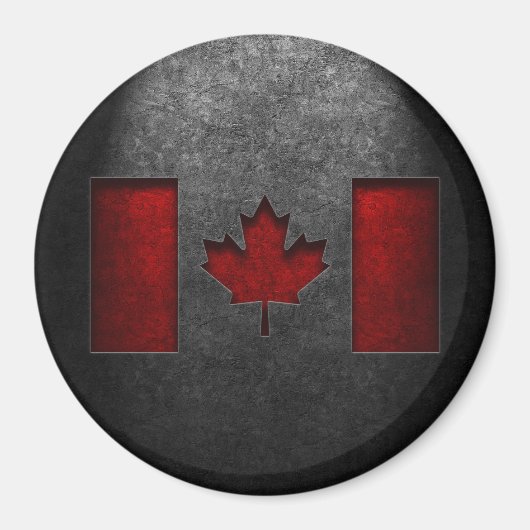 Aimant Texture de la pierre du drapeau canadien (Devant)