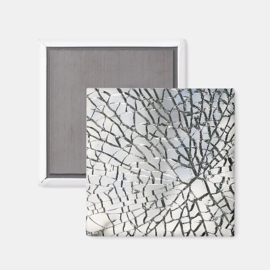 Aimant Texture de verre brisée (Recto/Verso)